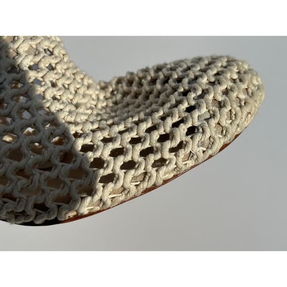 Rachel Comey Reina Woven Crochet Natural Cotton Bully Mules Clogs Size 8 $475 - Picture 9 of 16
